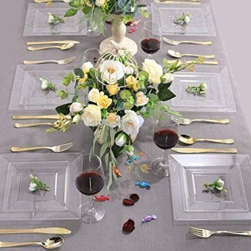 Lillian Tablesettings 10 Count De Plástico Cuadrada Platos L 3