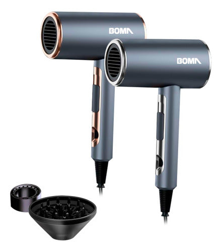 Boma Hair Dryer 2200W with Diffuser, 2 Speeds, 3 Heat Levels 0