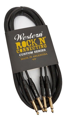 Western Double Plug Mono to Double Plug Mono Cable - 1.5mts 0