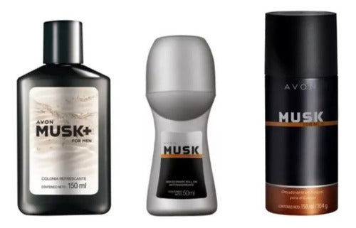 Musk for Men Set by Avon - 3-Piece Collection - Set X 3 Musk For Men Avon