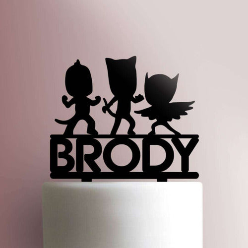 Cake Topper Adorno Torta - Heroes En Pijama Personalizado 1