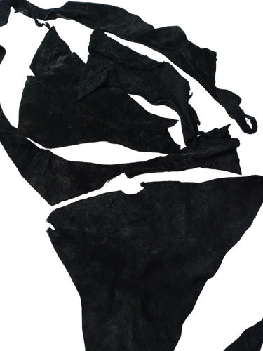 Bulk Black Suede Cow Leather Scraps - 5 Kg Offer 0