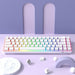 Teclado Gaming Portátil De 68 Teclas Con Luces Rgb Blanco 6