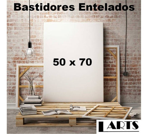 LARTS Bastidor Entelado Profesional (Lienzo) 50cm X 70cm 1