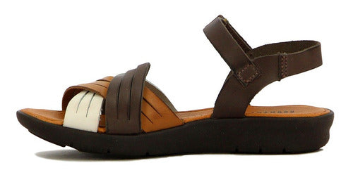 Country Women's Casual Sandal Leather Cross Straps 3