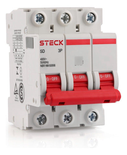 STECK 3x10A 3KA C Curve Thermal Magnetic Circuit Breaker 0