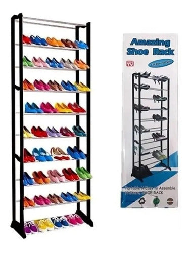 Shoe Organizer 2 Mueble Organizador Zapatos 60 Pares 10 Niveles Botinero X 1