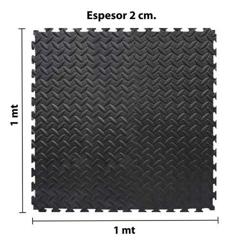 Piso Goma Eva Tatami X 6 Planchas Encastrar Doble 1x1 -2cm 6