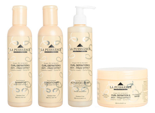 La Puissance Kit Shampoo Enjuague Máscara Crema Rulos 6c 0