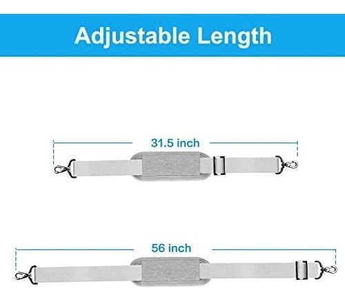 Mosiso 56-Inch Shoulder Strap, Adjustable Gray 2
