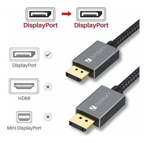 Displayport Cable 3mt/2-pack Ivanky Dp Cable 4k-60hz 2k-165h 1