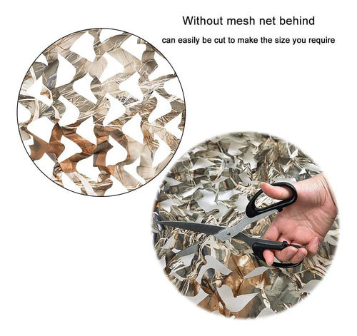 Iunio Camo Netting Camouflage Net for Hunting Deco Camping 3x3m - Dry Grass 2