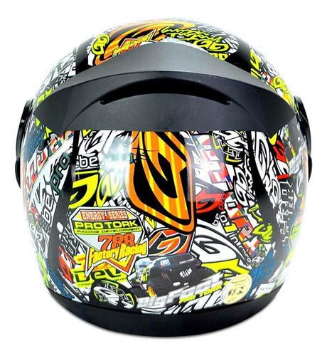 Casco Integral Sticker Bomb - Aprobado - Biela Motos 1