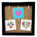 Decorative Wooden Picture Frame with Clips for Photos 30x30 72