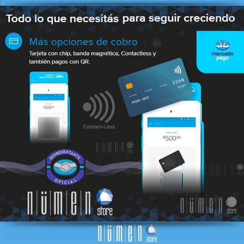 Mercado Pago Kit Posnet Lector Point Smart Inalambrico Wifi 4 3