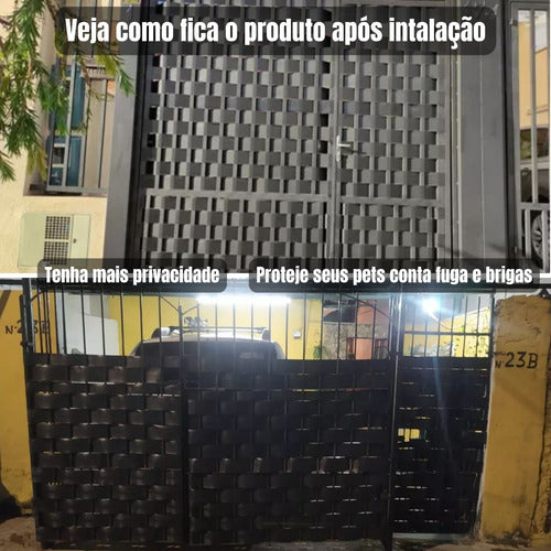 Fita Pvc Portão Fechamento Acabamento Privacidade Preto 10m 4