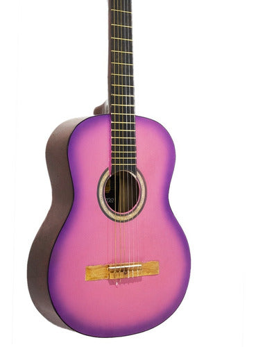 Ramallo Classical Creole Guitar Studio Pink + Gift Case 4
