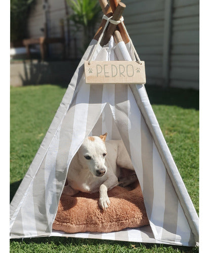 Palletizarte Customizable Tipi Bed for Dogs or Cats with Mattress 2