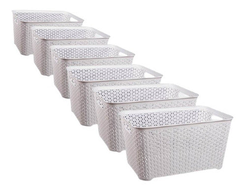 Columbraro Medium Rattan-Look Plastic Basket / Cesto X6 Units 1