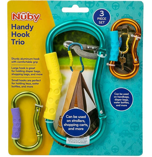 Ganchos De Cochecito Nuby Handy Hook: 1 Gancho De Carabinero 4