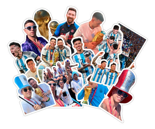 World Cup Messi Argentina Stickers Set - Deco Thermo Cell Mate 2