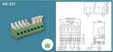 HA-521 Bornera Apilable Pcb Serie Ha521 Verde 3 Bornes 1