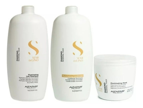 Alfaparf Semi Di Lino Shampoo + Conditioner + Mask Kit 0