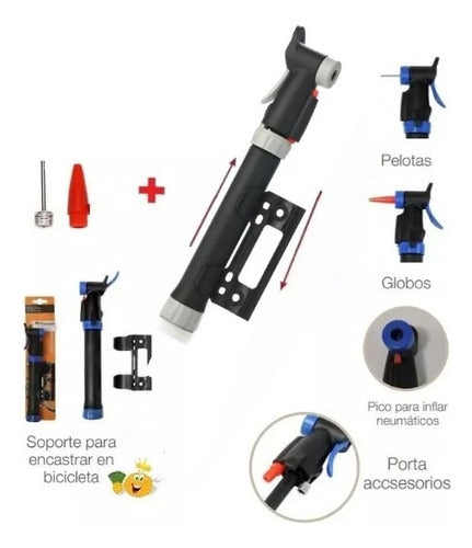 YYD Double Action Hand Bike Pump with Reversible Nozzle 1