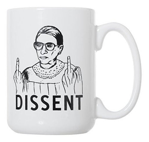 Slant RBG Dissent Mug - Ruth Bader Ginsburg 15 oz Double-Sided Luxury Mug 1