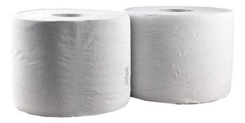 2 Rolls White Paper Towel Roll 20cm x 400 Meters 0