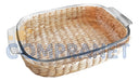 Compranet Glass Serving Dish with Removable Wicker Base 34 cm, 13097 5