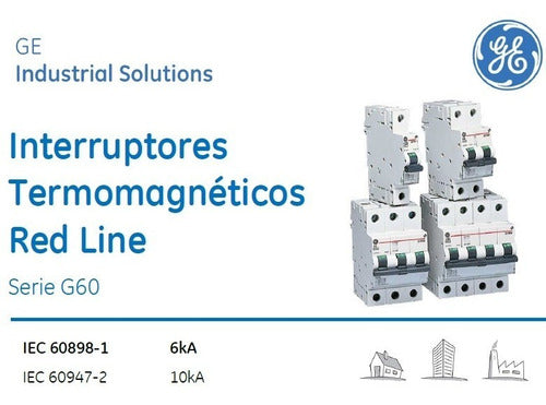 General Electric 3-Pole Thermal Circuit Breaker 6A 6kA Type B 1