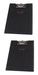 2x Folder A5 Notepad Pu Couro Prancheta Porta- 0