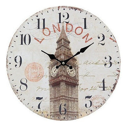 Londres Big Ben Delgada De 30cm Reloj De Pared 1