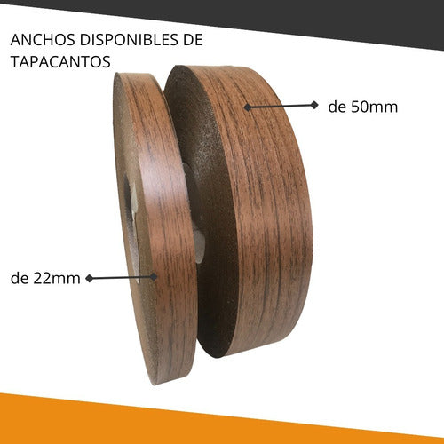 Cantochap Tapacanto Preencolado Melamina 22mm X 50 Mts Nogal Oriental 4