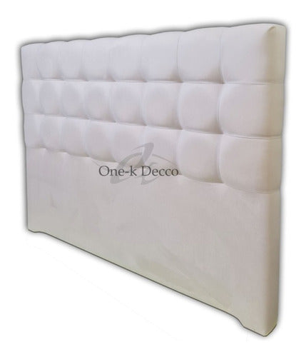 Tufted Upholstered 2 1/2-Plaza Bed Headboard One-k Decco 2