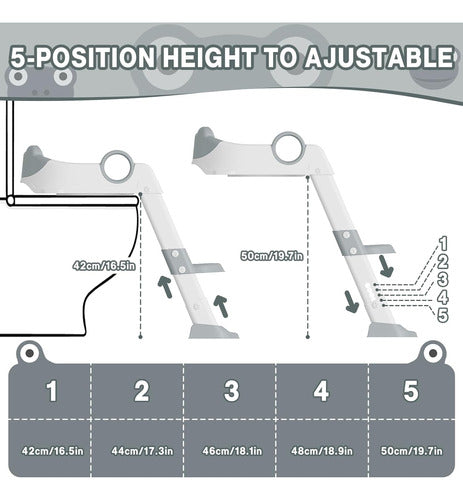 Asiento De Inodoro Para Niños Con Escalera Ajustable Gris 1