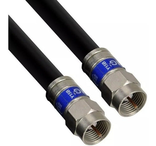 CPF 25 Mts + Unión Hembra, h, Cable Coaxial RG6 Negro CATV 0