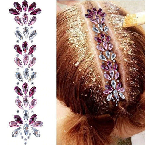 Self-Adhesive Strass Gems for Face and Hair x3 5