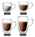 Generic 4 Double Wall Glass Cups, 350 Ml 2