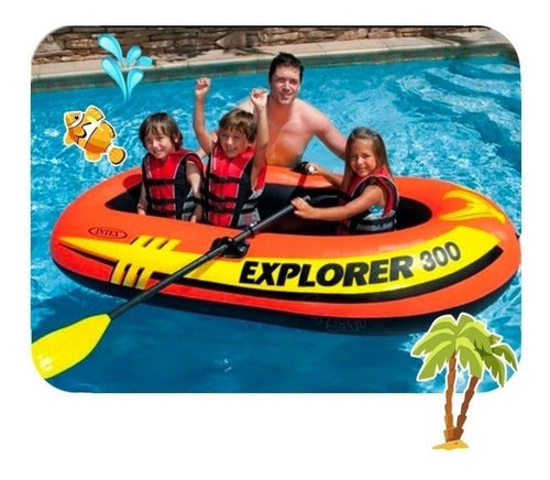 Intex Inflatable Explorer 300 Set for 3 People 211x117x41 Cm 0