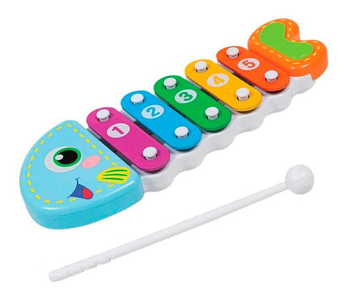 Peixinho Xilofone Infantil Musical Colorido 5 Tons Buba 0