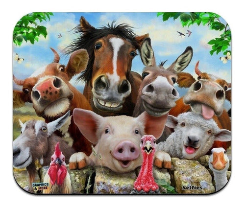 Howard Robinson Farm Selfie - Mouse Pad, Chicken Design 0