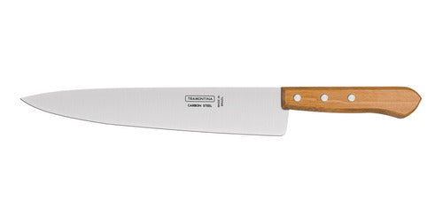 Tramontina Carbon Kitchen Knife 10" Stainless Steel Wood 0