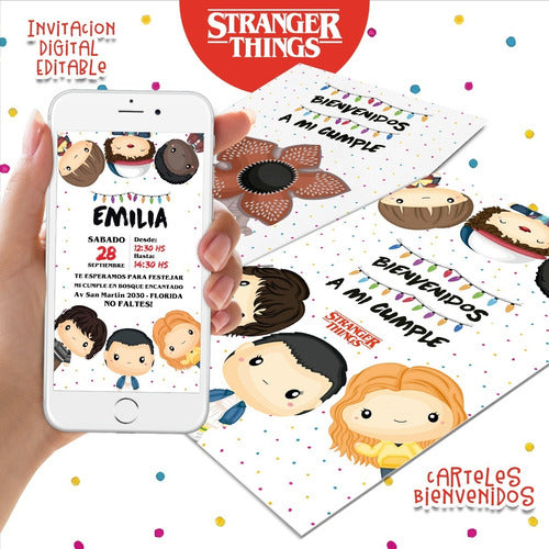 Kit Imprimible Personalizado Stranger Things | Cumpleaños 2