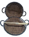 Brand Name: Brown Rattan Tray Set - Price for 2 0