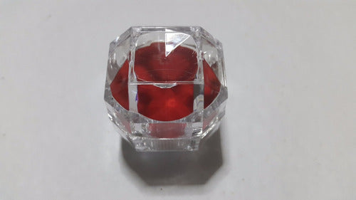 Estuche Acrylic Ring Box - Red Color - Set of 20 1