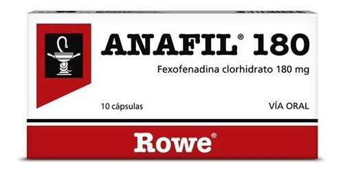 Anafil® 180 Mg X 10 Capsulas - Fexofenadina 0