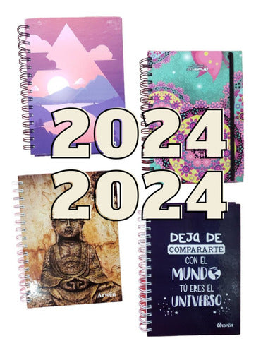 Agenda Arwen 2022 Diaria Espiral Línea Shuba N8 15x21cm 0