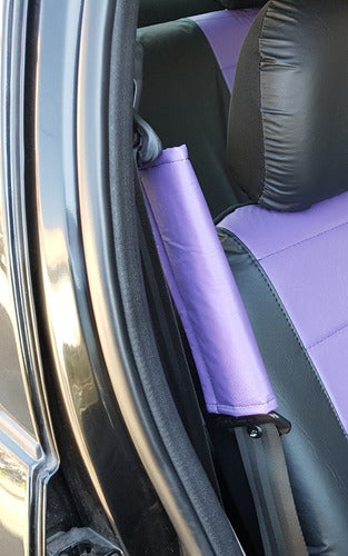 Fundas Mitre Sport Fiat Strada Steering Wheel Cover + Gear Shift Cover + Seat Belt Covers Violet 2